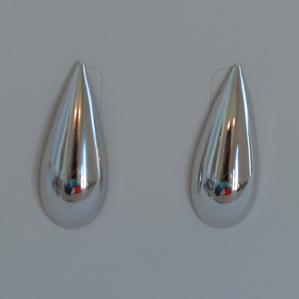 Morana silver tone earrings tear stud